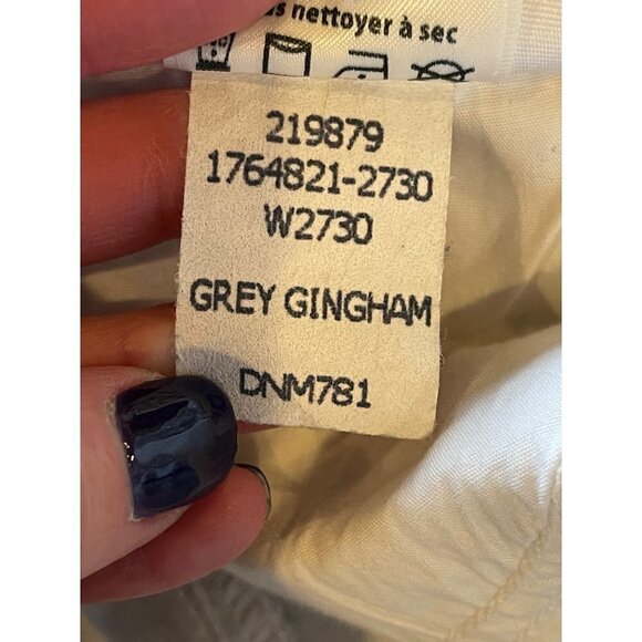 Paige Gray And White Gingham Mid Rise‎ Verdugo Ankle Cropped Jeans Size 29 - Picture 11 of 11